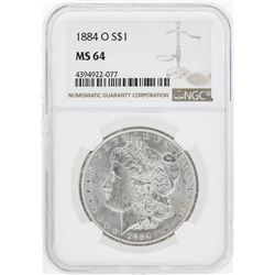 1884-O $1 Morgan Silver Dollar Coin NGC MS64
