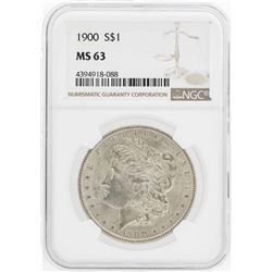 1900 $1 Morgan Silver Dollar Coin NGC MS63