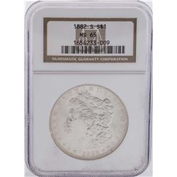 1882-S $1 Morgan Silver Dollar Coin NGC MS65