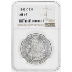 1885-O $1 Morgan Silver Dollar Coin NGC MS64