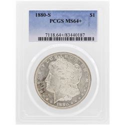 1880-S $1 Morgan Silver Dollar Coin PCGS MS64+