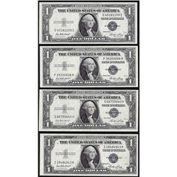 Lot of (4) 1935E $1 Silver Certificate Notes Uncirculated