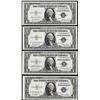 Image 1 : Lot of (4) 1935E $1 Silver Certificate Notes Uncirculated