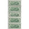 Image 2 : Lot of (5) 1976 $2 Federal Reserve Notes