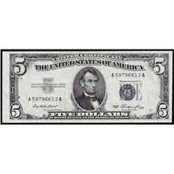 1953 $5 Silver Certificate Note Choice Uncirculated