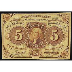 July 17, 1862 Five Cents First Issue Fractional Currency Note
