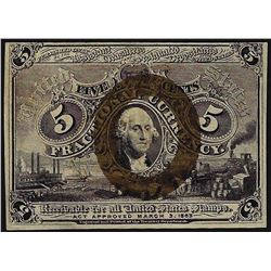 March 3, 1863 Five Cents Second Issue Fractional Currency Note