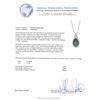 Image 3 : 14KT White Gold 3.54ct Emerald and Diamond Pendant with Chain