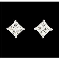 14KT White Gold 1.37ctw Diamond Stud Earrings