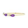 Image 2 : 14KT Yellow Gold Lady's 0.20ctw Amethyst and Diamond Ring