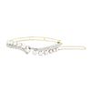 Image 1 : 14KT Yellow Gold 0.50ctw Diamond and Pearl Bangle Bracelet