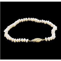 14KT Yellow Gold Pearl Bracelet