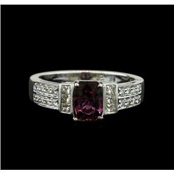 18KT White Gold 1.44ct Purple Sapphire and Diamond Ring