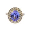 Image 1 : 14KT Yellow Gold 3.63ct Tanzanite and Diamond Ring