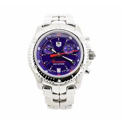 Tag Heuer Stainless Steel Link Searacer Chronograph Wristwatch
