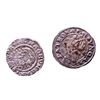 Image 1 : Lot of (2) 1540-1590 KB Hungary Ferdinand I - Madonna & Child Silver Denar Coins