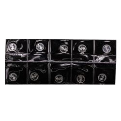 Lot of (10) Disney Mickey Mouse 1/20 oz. .999 Fine Silver Coin Rounds