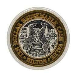 .999 Silver Hilton Reno, Nevada $10 Casino Limited Edition Gaming Token