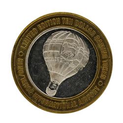 .999 Silver Reno Tahoe International Airport $10 Casino Limited Edition Gaming T