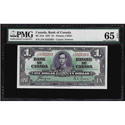 1937 $1 Bank of Canada Note PMG Gem Uncirculated 65EPQ