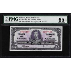 1937 $10 Bank of Canada Note PMG Gem Uncirculated 65EPQ