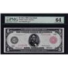 Image 1 : 1914 $5 Federal Reserve Note Red Seal Fr. 835a PMG Choice Uncirculated 64