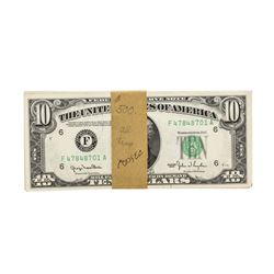 Pack of (50) Consecutive 1950 $10 Federal Reserve Wide Notes Atlanta Uncirculate