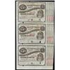 Image 1 : Uncut Sheet of (3) 1874 State of Louisiana Baby Bond Obsolete Notes