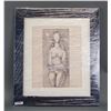 Image 2 : Mario Carreno 1913-1999 Cuban Ink on Paper Framed