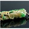 Image 4 : Chinese Green Hardstone Fish and Ruyi Toggle