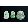 Image 1 : 3 PC Assorted Burma Green Jadeite Carved Pendant