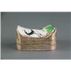 Image 1 : Chinese Silver Cosmetic Box with Porcelain Top