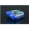 Image 1 : Chinese Blue Enameled Bronze Shoe Form Brush Rest