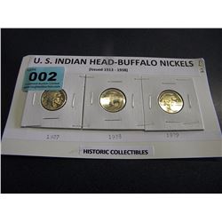 US INDIAN HEAD BUFFALO NICKELS
