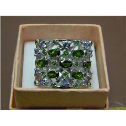 1.36ct Diopside/tanzanite ring/retail $315