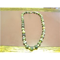 natural chrysotine/yellow jade necklace retail $285