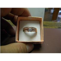 new rose gold cubic zirconia engangement set