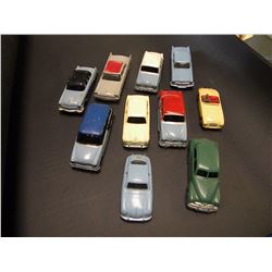 10PC VINTAGE METAL CAR COLLECTION