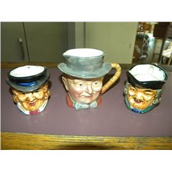 3 MINI TOBY MUGS (2-3" HIGH)
