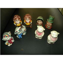8 PC VINTAGE SALT/PEPPER COLLECTION