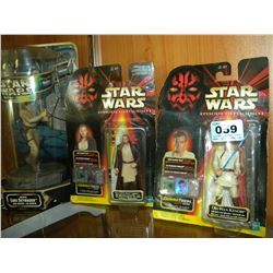 3 COLLECTIBLE STAR WARS FIGURINES