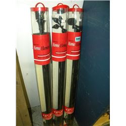 3 48" ADJUSTABLE CURTAIN RODS