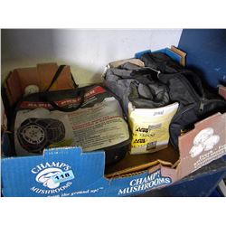 BOX OF ASSORTED TIRE CHAINS