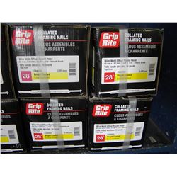 10 BOXES OF GRIP RITE 2-3/8" FRAMING NAILS