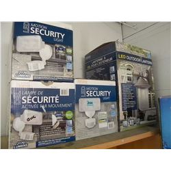 4 SECURITY LED LANTERNS/SECURITY LIGHTS