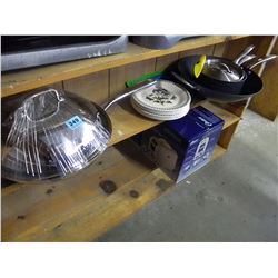 LOT OF COOKING PANS/DISHES/TOASTER