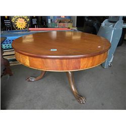 INLAYED CLAW FOOT COFFEE TABLE