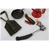Image 3 : LOT OF ASSORTED CAMPING ITEMS LAMP SHOVEL ETC
