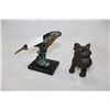 Image 1 : CAST IRON DOG DOOR STOP AND WHALE