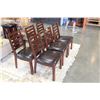 Image 2 : SET OF SIX ESPRESSO FINISH DINING CHAIRS